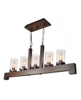 Artcraft  AC10565BU   Jasper Park 5 Light Linear Pendant 